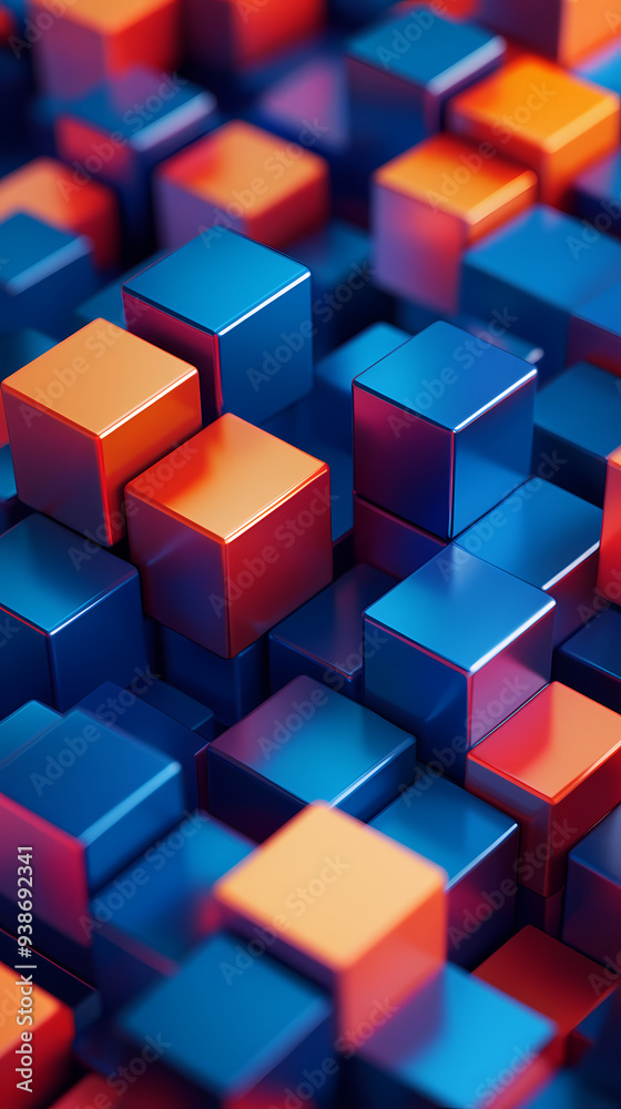 Obraz premium Abstract background of colored cubes
