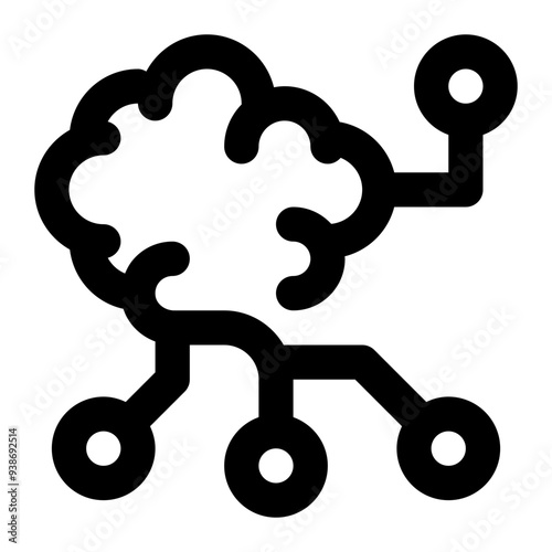 artificial intelligence, neuroscience, neural network, ai, knowledge, technology, brain outline icon