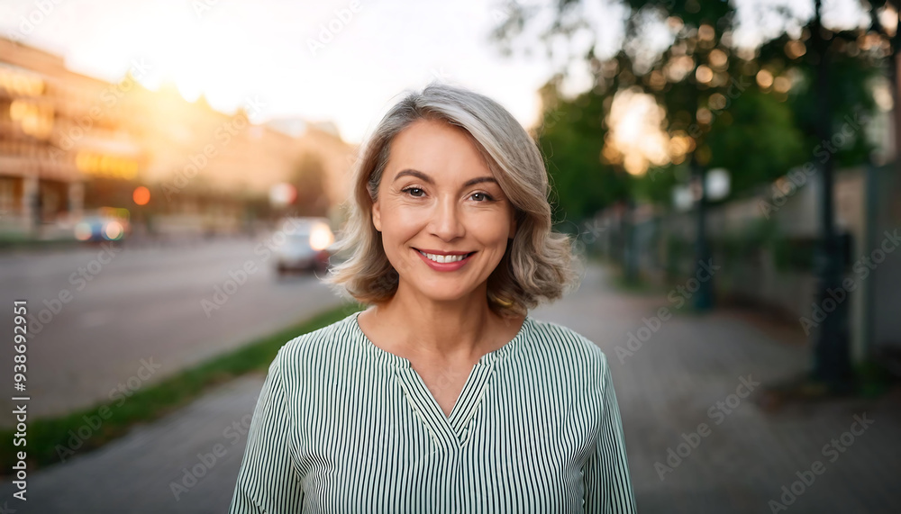 Portrait of a woman smiling Portrait of a woman smiling