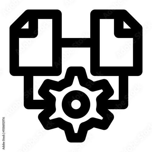 distributed processing, data processing, data engineering, distributed system, data, etl outline icon