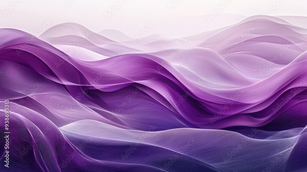 Abstract waves in shades of purple and lilac Abstract waves in shades of purple and lilac