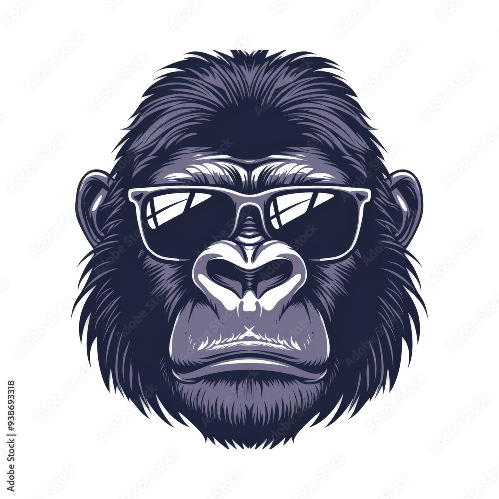 Obraz premium Gorilla Portrait with Sunglasses.