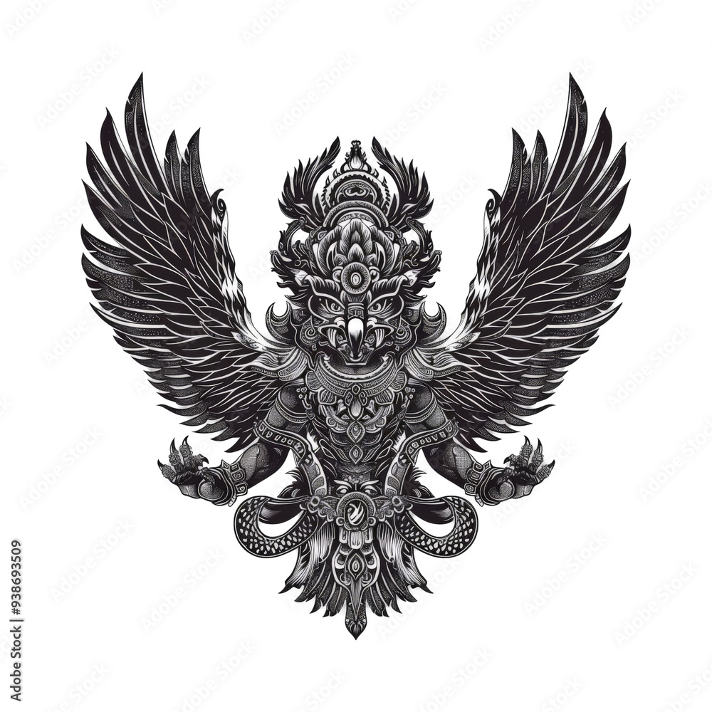 Fototapeta premium Detailed Illustration of a Mythical Garuda.