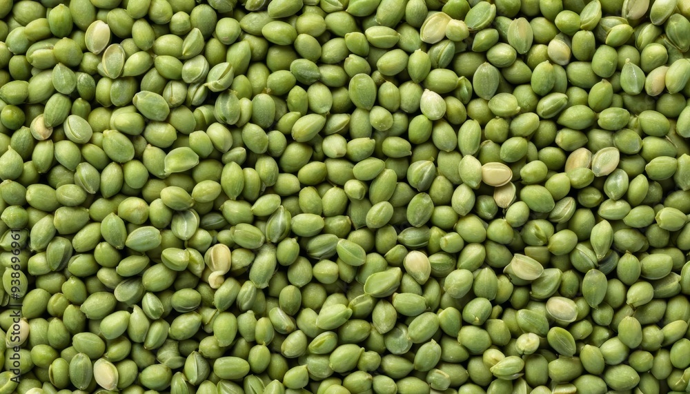 Freshly harvested green peas in a pile Freshly harvested green peas in a pile