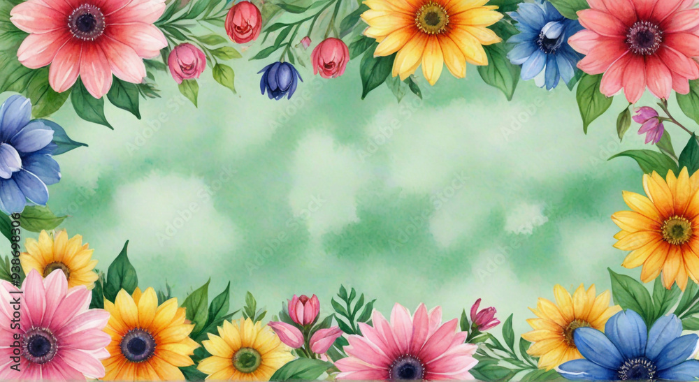 frame with flowers frame with flowers