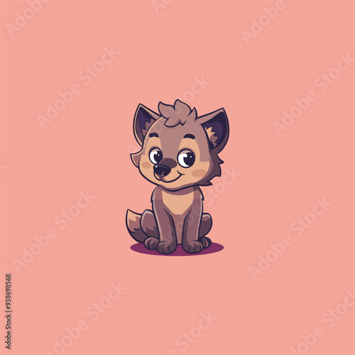 cute wolf mascot image