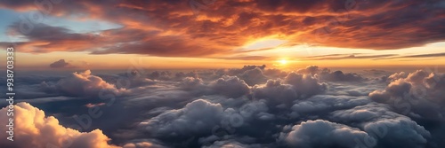 panorama, sunset, cloudy, sun, morning, sky, nature, sunlight, dramatic, heaven, light, cloudscape, background, blue, bright, beauty