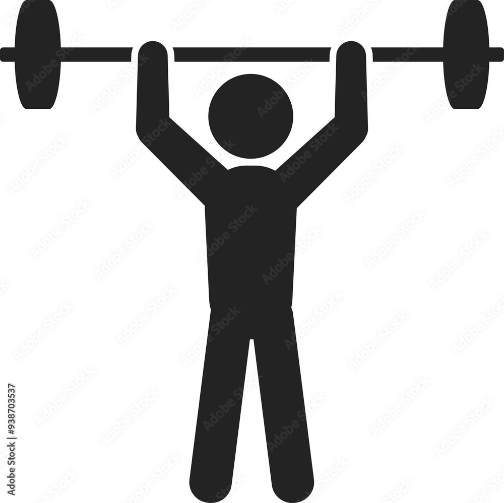 © AndiPoe - isolated sport pictogram, arm exercise, weightlifting, arm biceps curle, gym fitness icon