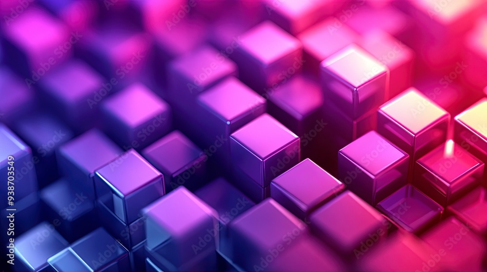 Abstract background geometric pattern of cubes 3d render. Generative ai Abstract background geometric pattern of cubes 3d render. Generative ai