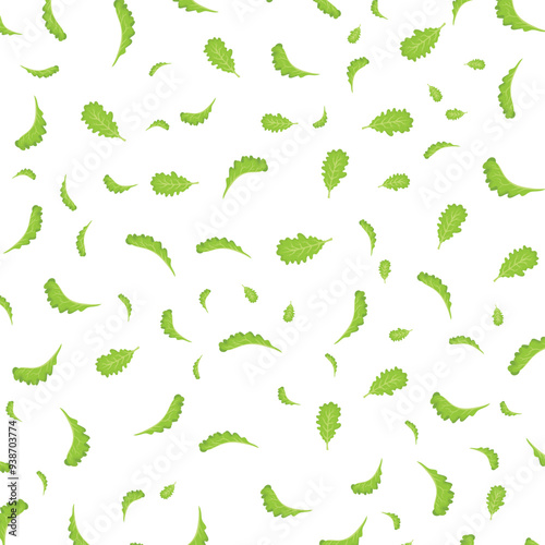 Hand drawn Lettuce pattern background vector design, flat illustration.