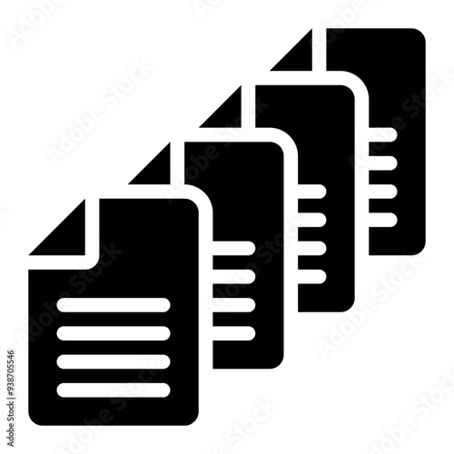 data quantity, data volume, big data, multiple, data, files, information solid or glyph icon