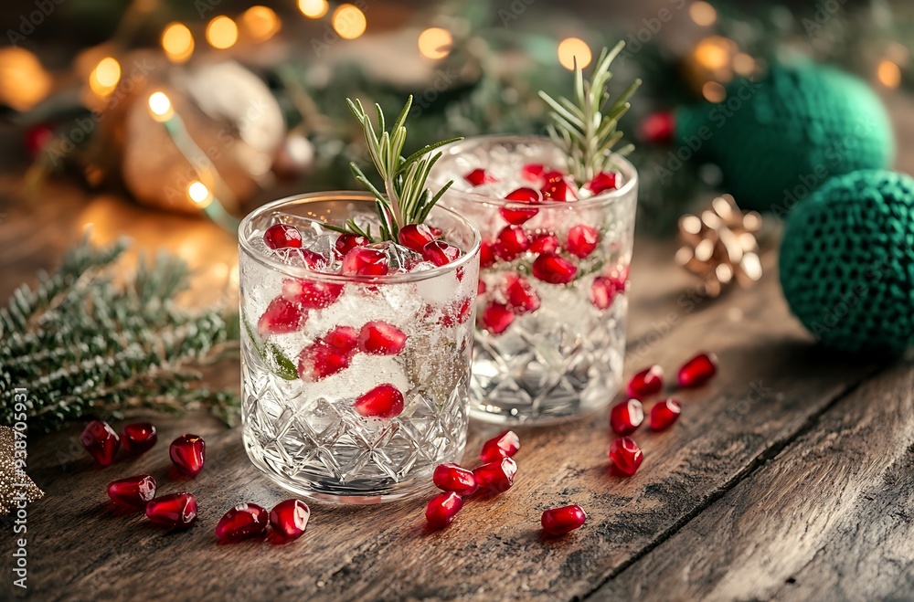 A table setting with an elegant Christmas theme, featuring gold candlesticks and pine cones, set against the backdrop of a decorated tree. A table setting with an elegant Christmas theme, featuring gold candlesticks and pine cones, set against the backdrop of a decorated tree.