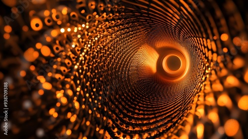 Wallpaper Mural 87. "A dynamic pattern of concentric circles and rotating forms with a rich, ambient light Torontodigital.ca