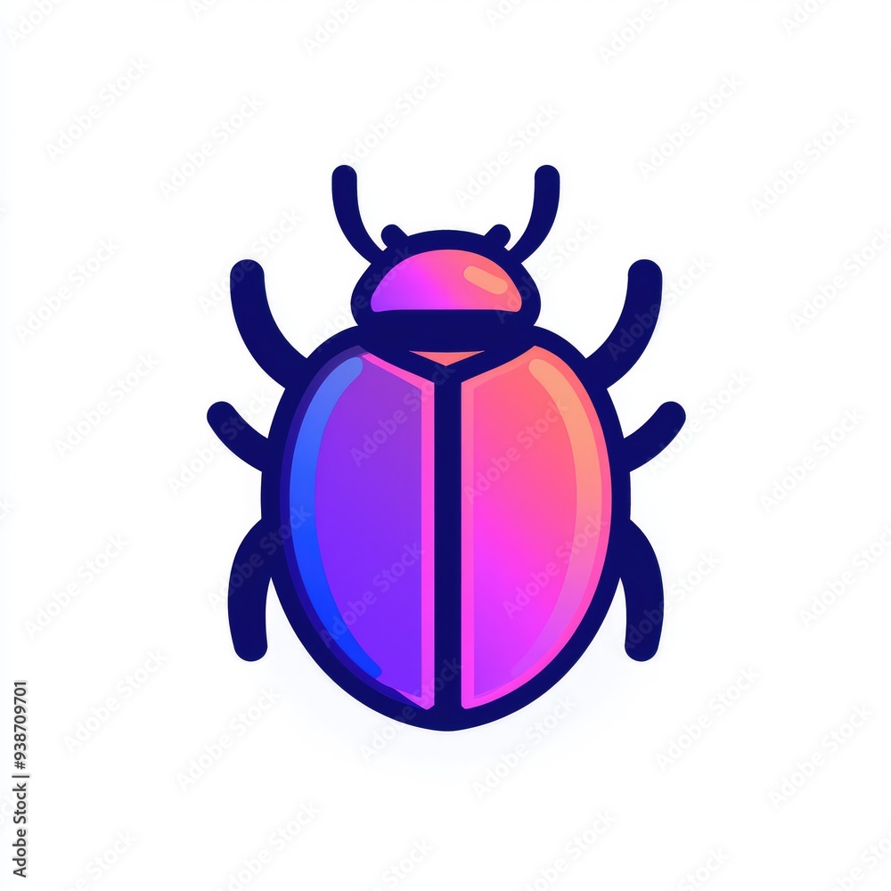 Stylized colorful insect illustration with vibrant gradient Stylized colorful insect illustration with vibrant gradient