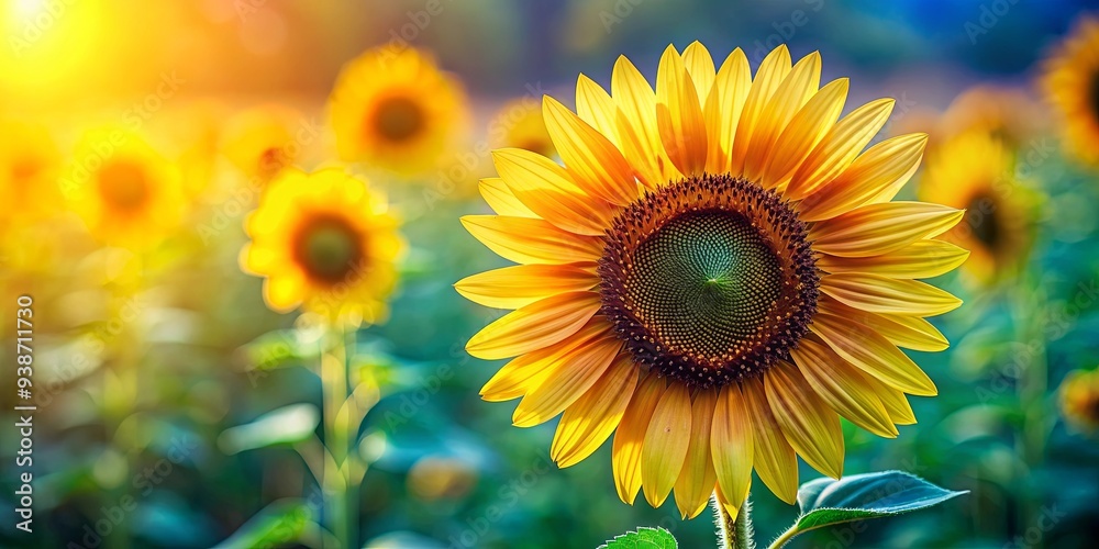 Close up of a vibrant sunflower in full bloom, sunflower, close up, vibrant, petals, flora, plant, nature, beauty, yellow, garden Close up of a vibrant sunflower in full bloom, sunflower, close up, vibrant, petals, flora, plant, nature, beauty, yellow, garden