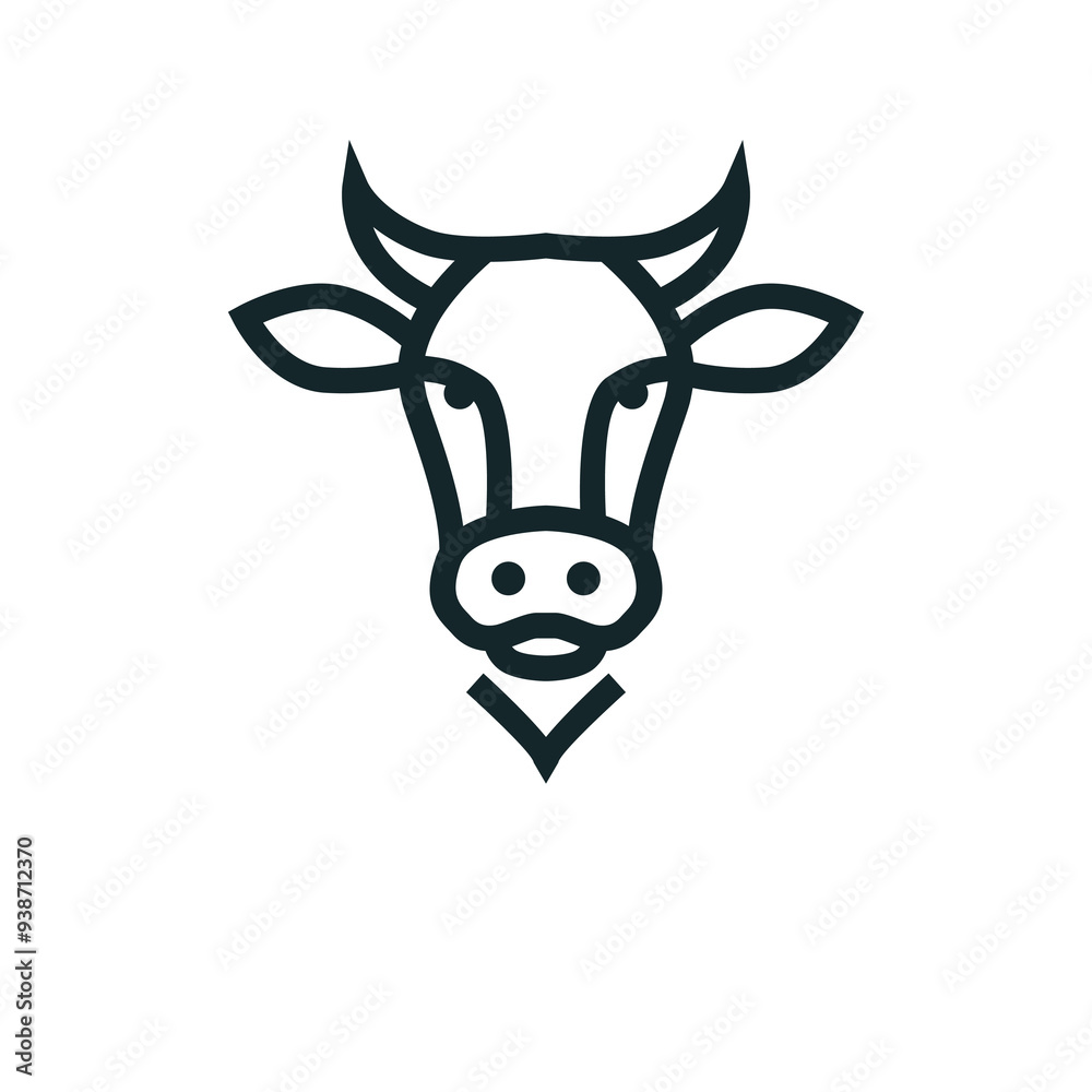 head of a bull vector head of a bull vector