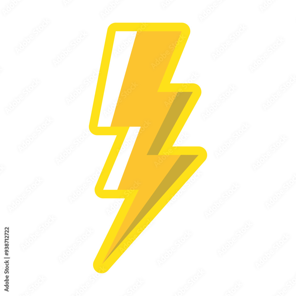 Icon Thunder Set Of Four Different Style Lightning Bolts with outline Icon Thunder Set Of Four Different Style Lightning Bolts with outline
