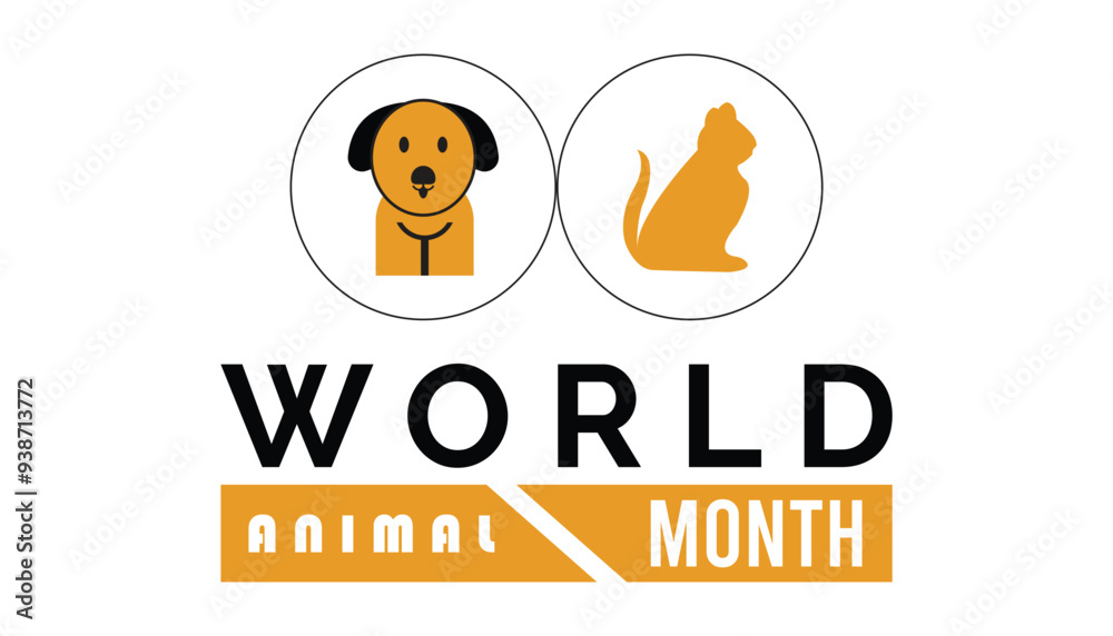 World Animal Month is observed every year on October. Animal Awareness concept. background, placard, banner template Vector illustration design. World Animal Month is observed every year on October. Animal Awareness concept. background, placard, banner template Vector illustration design.