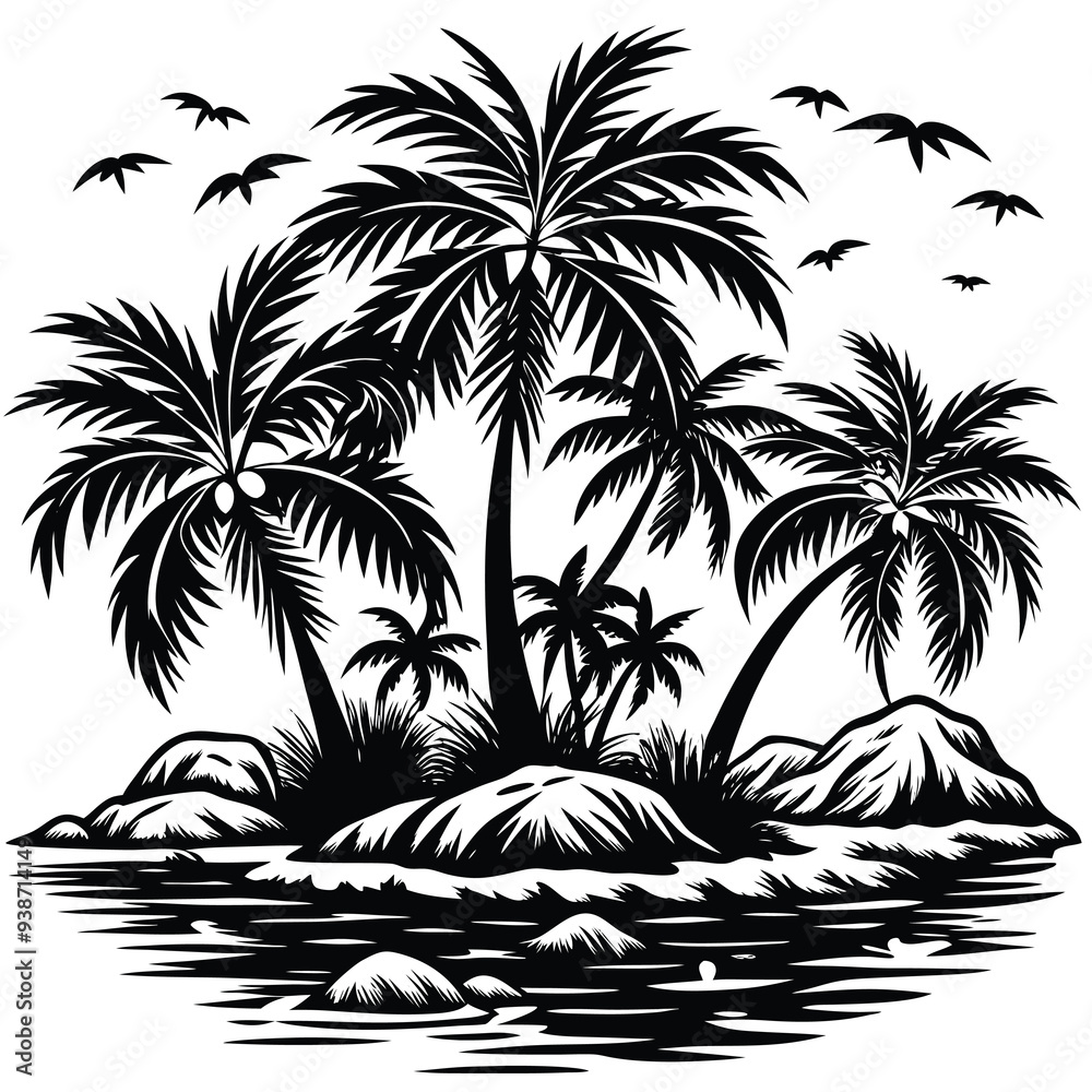 Fototapeta premium sunset-beach-scene-for-a-summer vector illustration