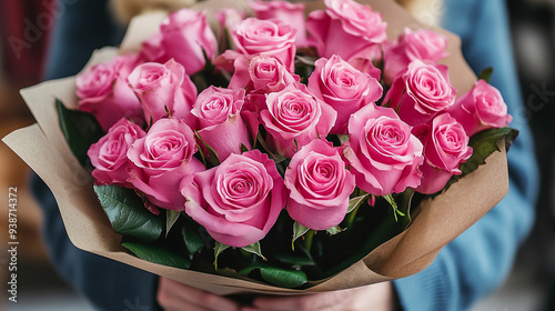 close-up of a woman's hand gently holding vibrant flowers, capturing the delicate textures and vivid colors. This intimate shot symbolizes growth, beauty, and the nurturing nature of humanity
