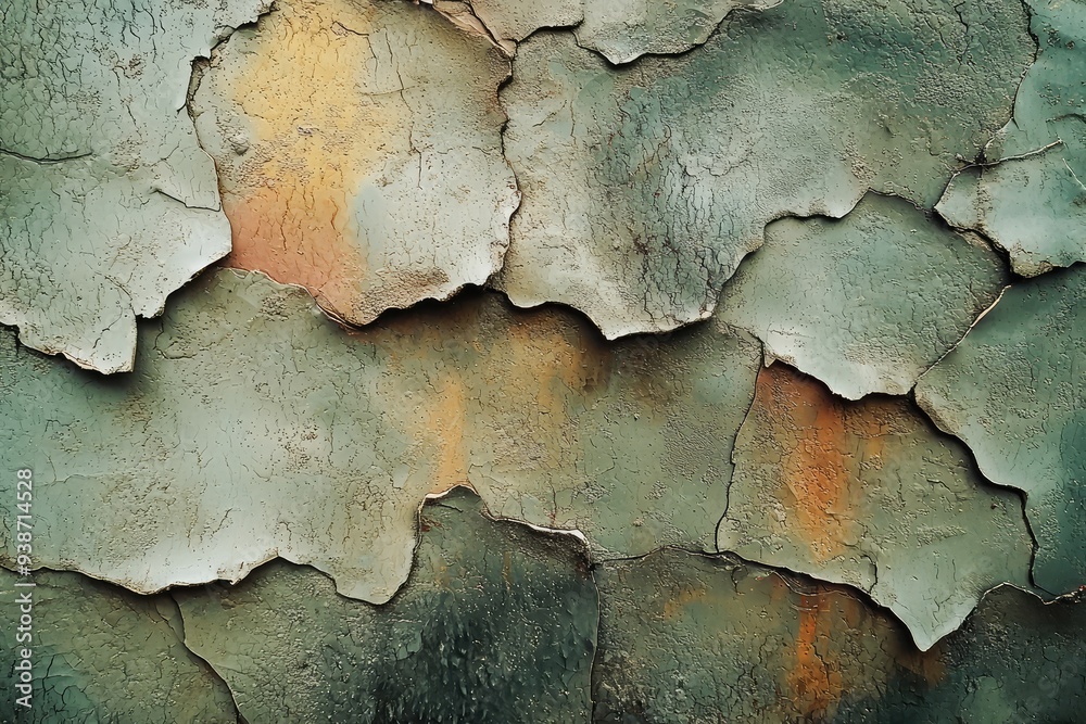 Textured wall with peeling paint in earthy tones Textured wall with peeling paint in earthy tones