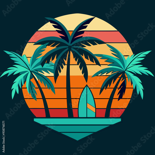 Summer t-shirt design bundle, summer beach vacation t-shirts, summer surfing t-shirt vector design