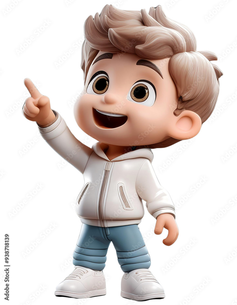 3D animation of child isolate on transparent background. 3D animation of child isolate on transparent background.