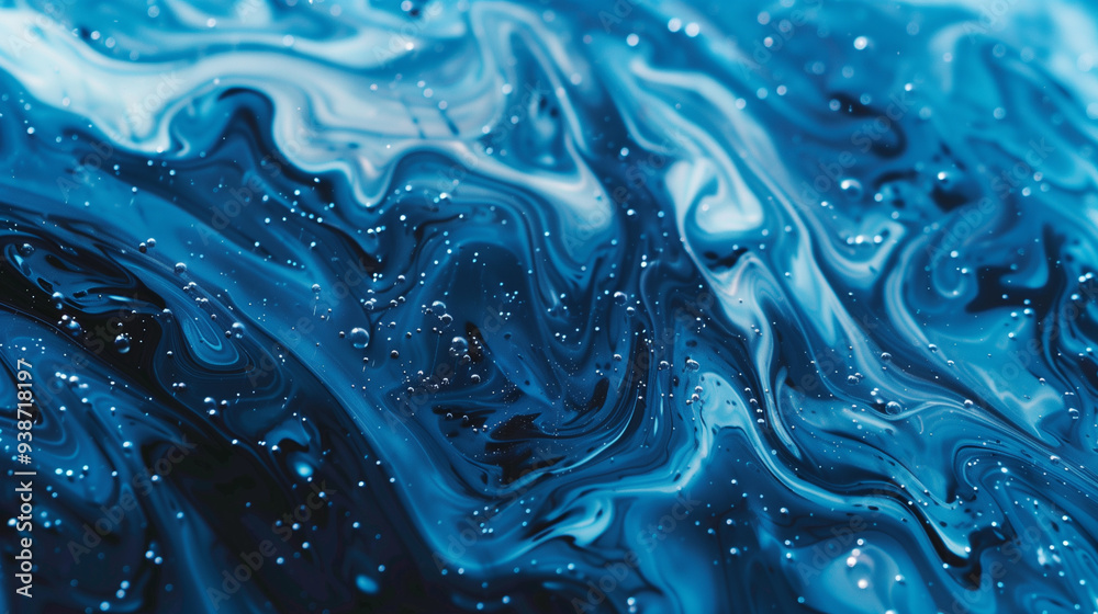 Abstract liquid texture in dark shades with floating bubbles and dynamic swirls Abstract liquid texture in dark shades with floating bubbles and dynamic swirls
