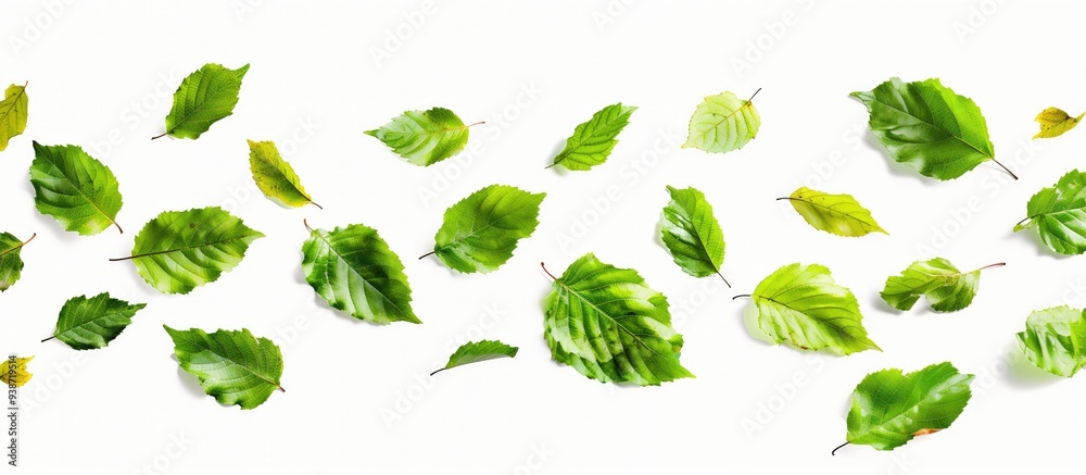 Scattered Green Leaves in the Wind Breeze on White Background Isolated Nature Overlay Tree Leaf Wallpaper Fresh Plant Herb Foliage Backdrop Pattern Scattered Green Leaves in the Wind Breeze on White Background Isolated Nature Overlay Tree Leaf Wallpaper Fresh Plant Herb Foliage Backdrop Pattern