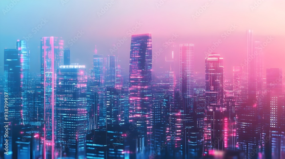 Futuristic smart city skyline powered by digital twin technology showcasing the future of sustainable urban development and infrastructure innovation This conceptual image depicts a modern Futuristic smart city skyline powered by digital twin technology showcasing the future of sustainable urban development and infrastructure innovation This conceptual image depicts a modern