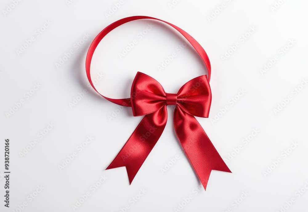 Red bow or ribbon isolated on white or transparent background, Red bow or ribbon isolated on white or transparent background,