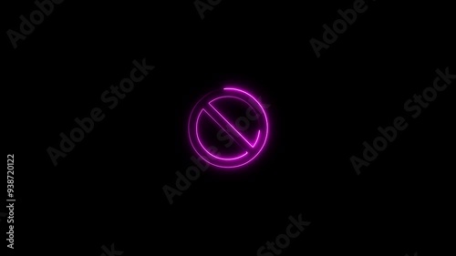 Wallpaper Mural Do not icon glowing neon various color animation black background Torontodigital.ca