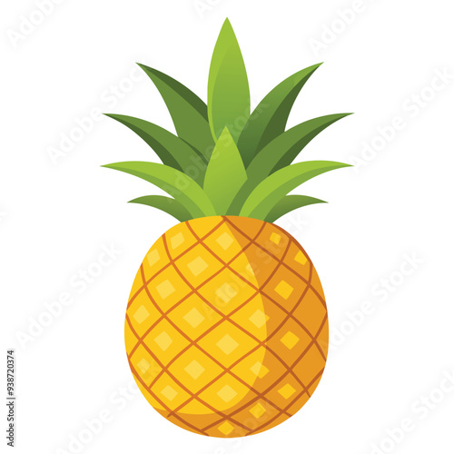 Pineapples clipart, pineapples vector illustration, pineappled clipart juice, premium ananas logo, pineapples template, fresh ananas isolated on white
