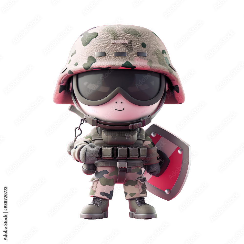 3D Render of a Cartoonish Soldier. 3D Render of a Cartoonish Soldier.