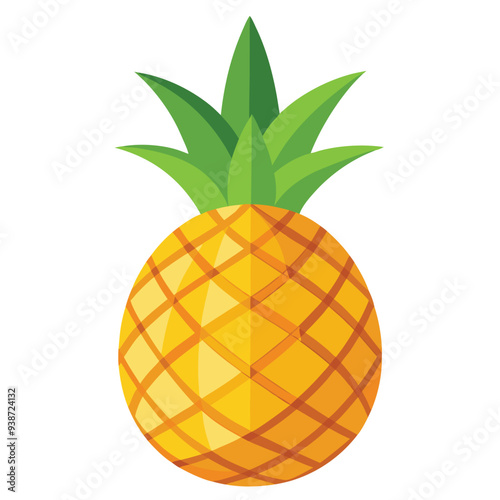 Pineapples clipart, pineapples vector illustration, pineappled clipart juice, premium ananas logo, pineapples template, fresh ananas isolated on white