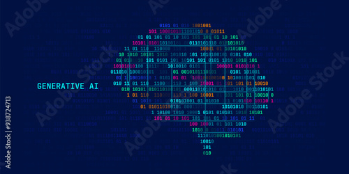 WebIllustration of abstract stream information with LLM, dot and line. Big data, technology, AI, data transfer, data flow, large language model, generative ai