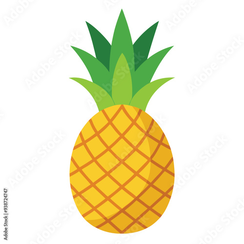 Pineapples clipart, pineapples vector illustration, pineappled clipart juice, premium ananas logo, pineapples template, fresh ananas isolated on white