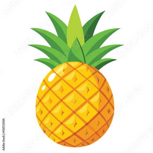 Pineapples clipart, pineapples vector illustration, pineappled clipart juice, premium ananas logo, pineapples template, fresh ananas isolated on white