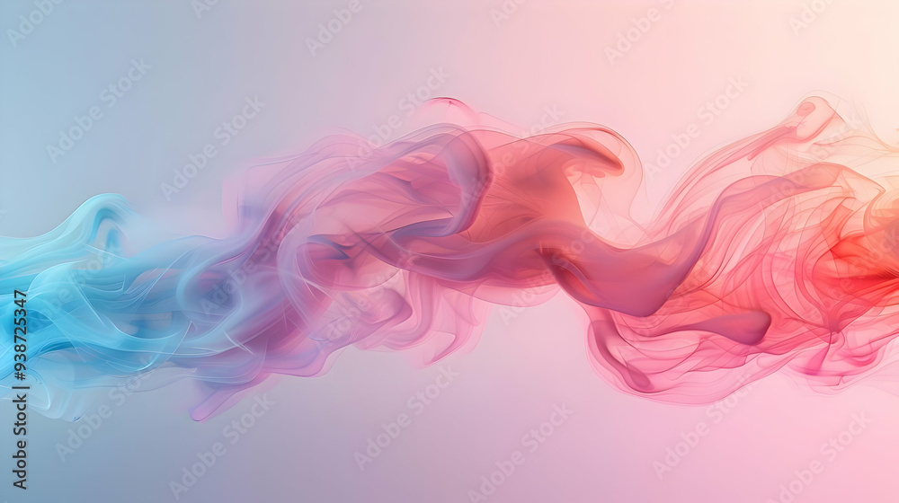 Abstract Smoke Flowing in Pink and Blue Hues: A Dreamy Background Abstract Smoke Flowing in Pink and Blue Hues: A Dreamy Background