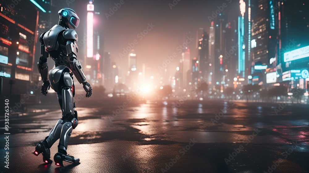 Naklejka premium future artificial intelligence robots