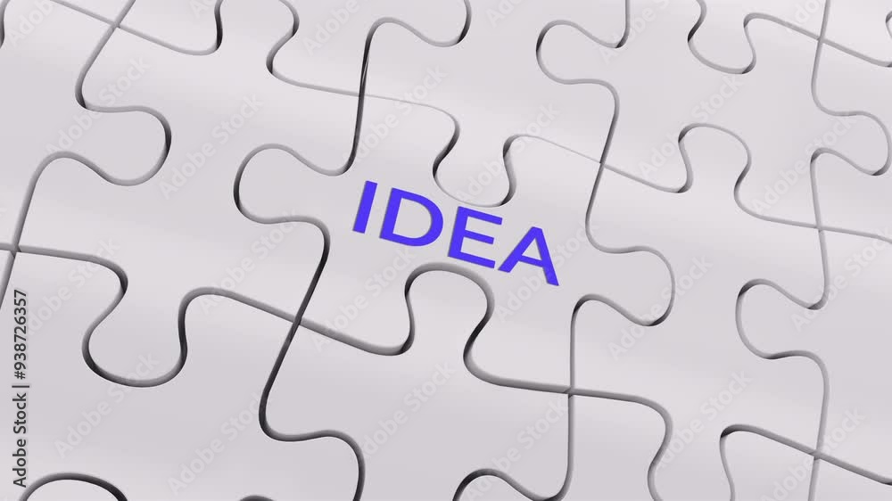 Idea Question Puzzle jigsaw cover close fixed solving problem business decision difficulty white bright 3d Animation text 2 Idea Question Puzzle jigsaw cover close fixed solving problem business decision difficulty white bright 3d Animation text 2