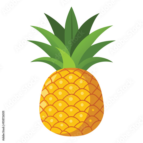 Pineapples clipart, pineapples vector illustration, pineappled clipart juice, premium ananas logo, pineapples template, fresh ananas isolated on white
