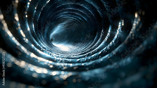 Wallpaper Mural Spiral Tunnel of Light, A Journey Through the Depths of Abstract Background Torontodigital.ca