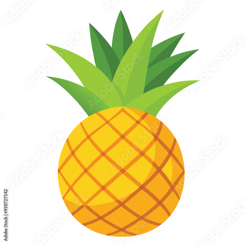 Pineapples clipart, pineapples vector illustration, pineappled clipart juice, premium ananas logo, pineapples template, fresh ananas isolated on white