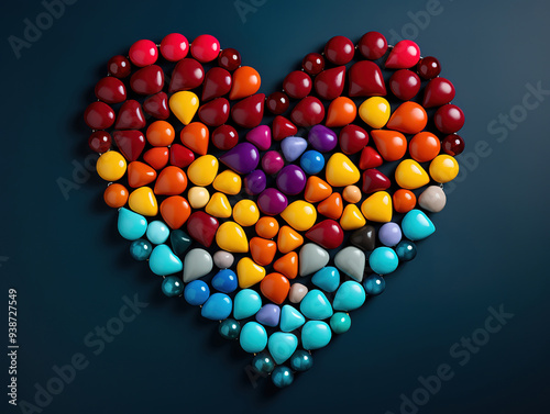 Heart of love icon as love and romance concept.