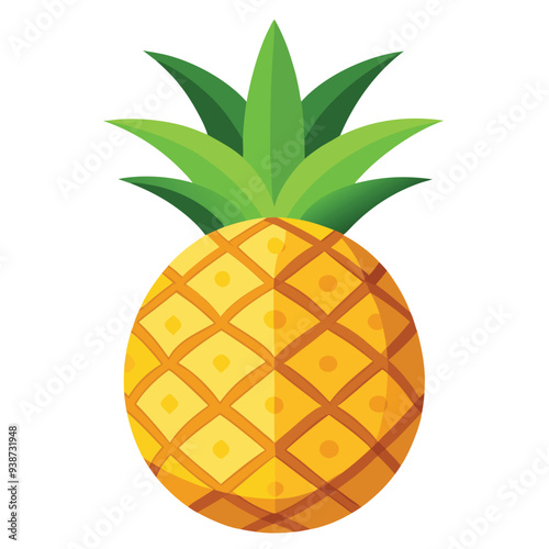 Pineapples clipart, pineapples vector illustration, pineappled clipart juice, premium ananas logo, pineapples template, fresh ananas isolated on white