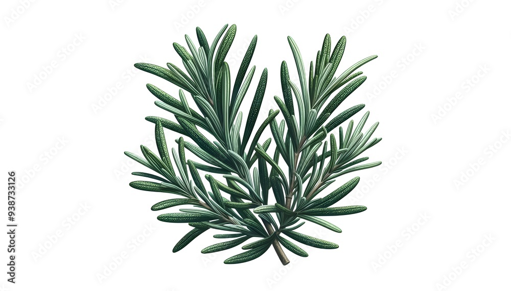 Fototapeta premium green rosemary branch isolated transparent cut out