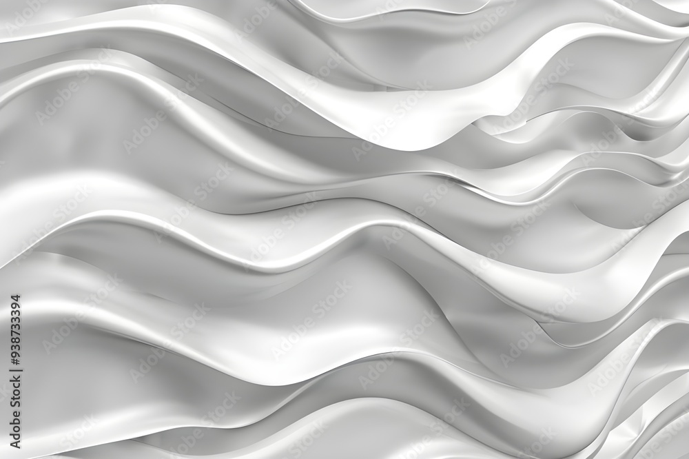 Abstract White Waves