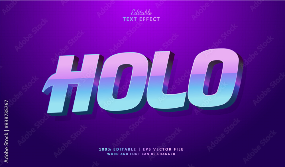 Holo Editable Text Effect Style 3d Futuristic Holo Editable Text Effect Style 3d Futuristic
