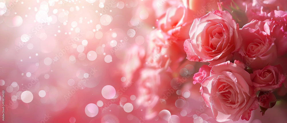 Pink Roses with Bokeh Effect Pink Roses with Bokeh Effect